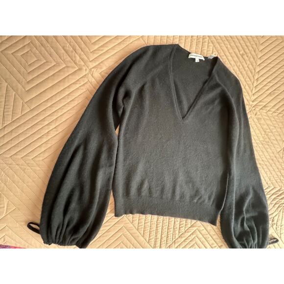 Kaufman Franco Black Cashmere Sweater SZ L Made in USA NWOT - Picture 6 of 7